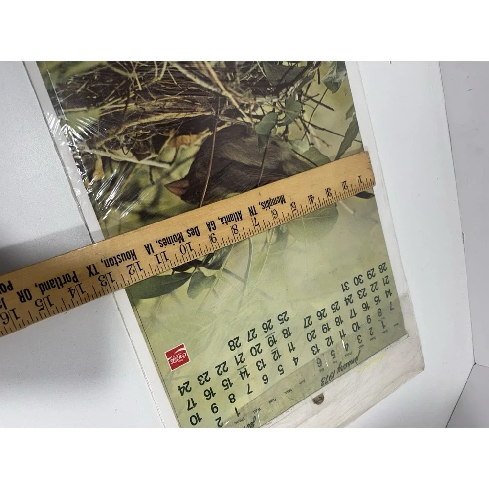 1973 Coca Cola Coke Advertising Calendar Bird Vintage Original‎ Rare